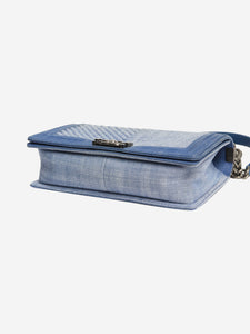 Chanel Blue 2014 medium diamond-quilted denim Boy bag