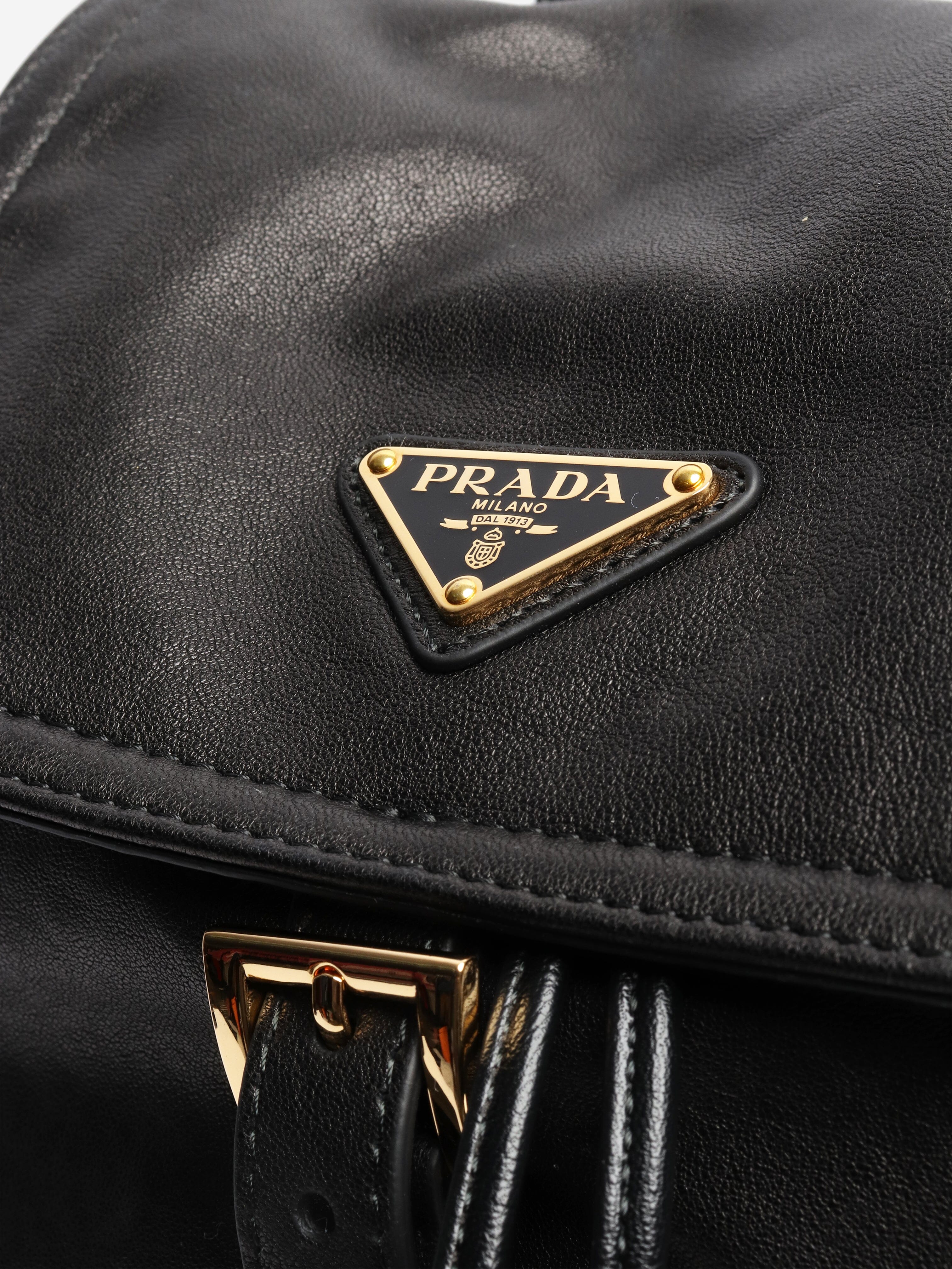 Black Explore nappa leather backpack Backpacks Prada 