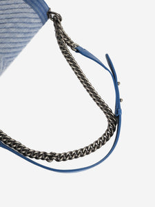 Chanel Blue 2014 medium diamond-quilted denim Boy bag