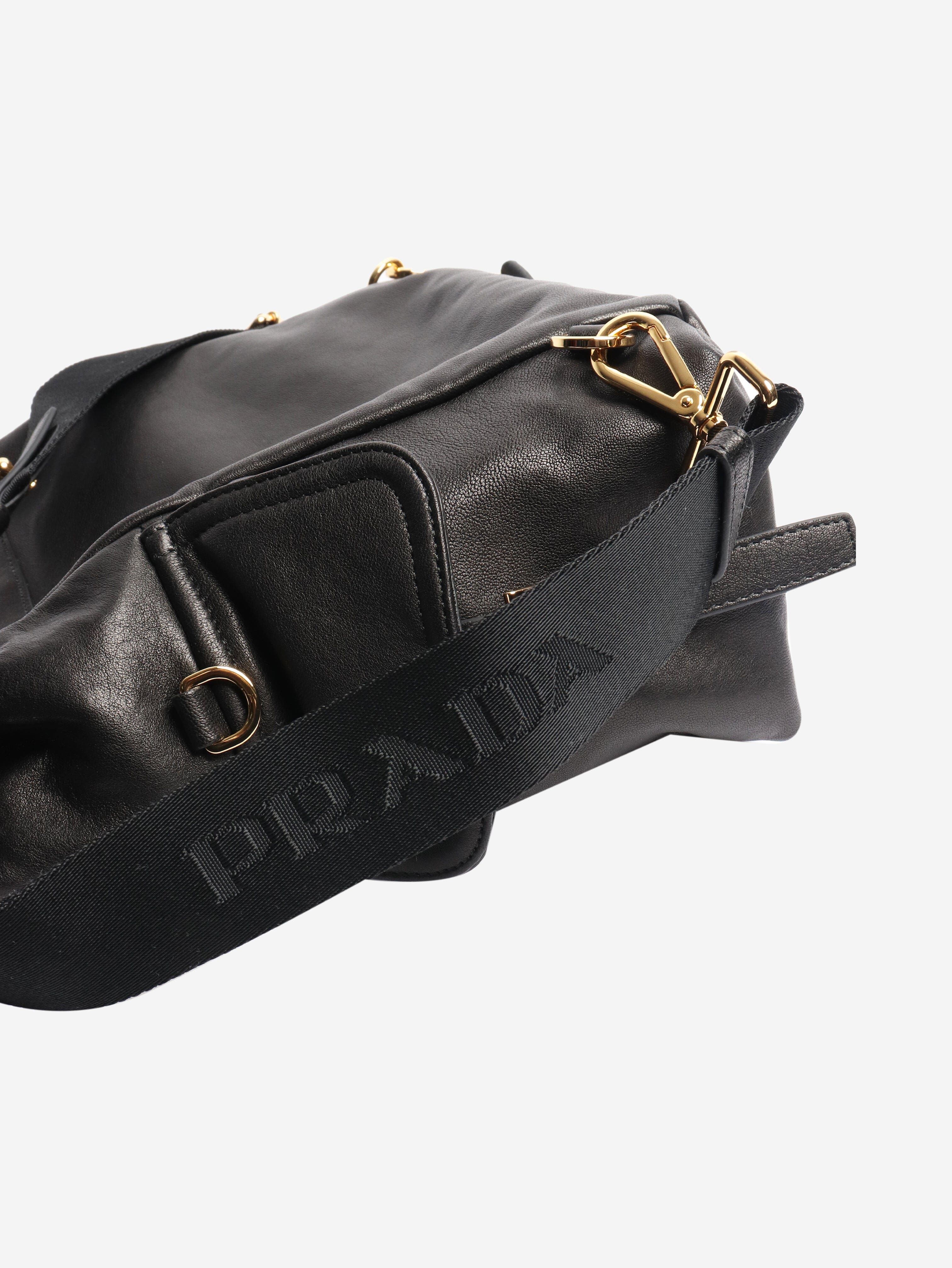 Black Explore nappa leather backpack Backpacks Prada 