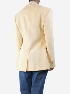Butter yellow textured blazer - size S Coats & Jackets Nanushka 