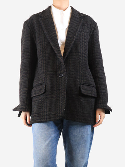 Brown houndstooth wool-blend jacket - size UK 12 Coats & Jackets Isabel Marant Etoile 