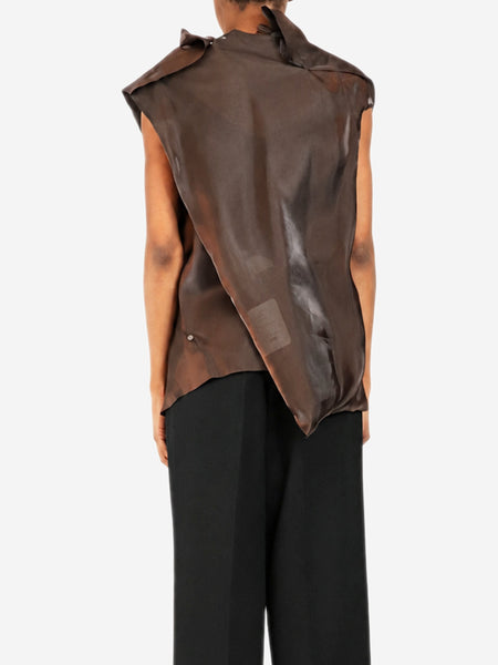 Nasu brown Eau organza top - size S alternate image