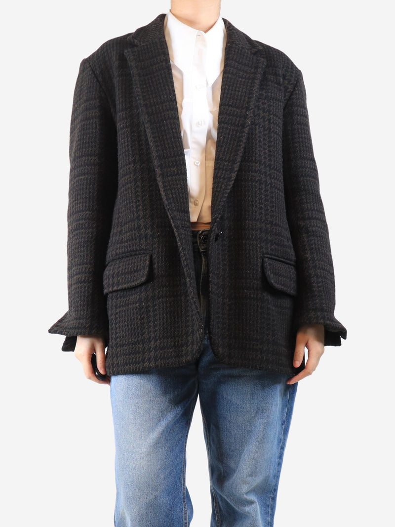 Brown houndstooth wool-blend jacket - size UK 12 Coats & Jackets Isabel Marant Etoile 