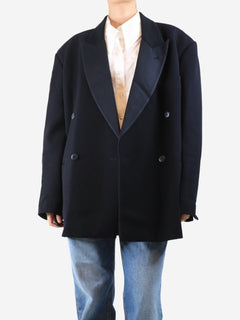 Black double-breasted wool jacket - size UK 10 Coats & Jackets Raey 