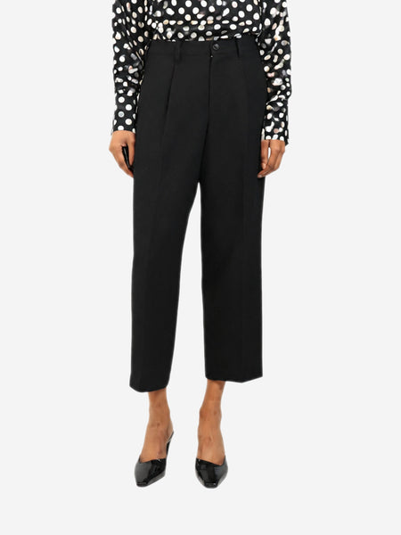 Black vintage tapered wool trousers - size XS product image
