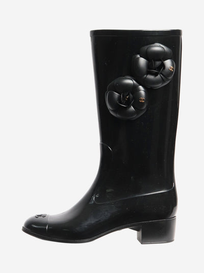 Black camilla rain boots - size EU 37 (UK 4) Boots Chanel 