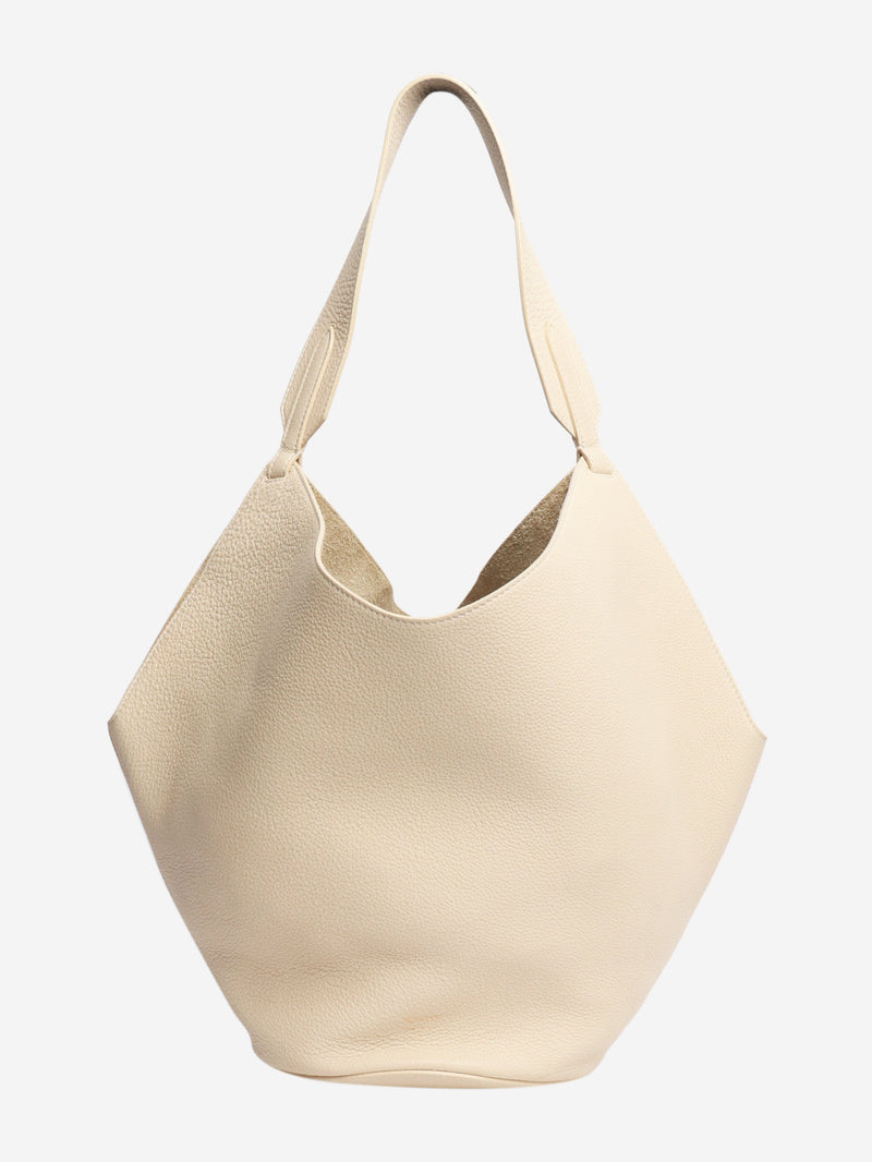 Neutral small Lotus tote Tote Bags Khaite 