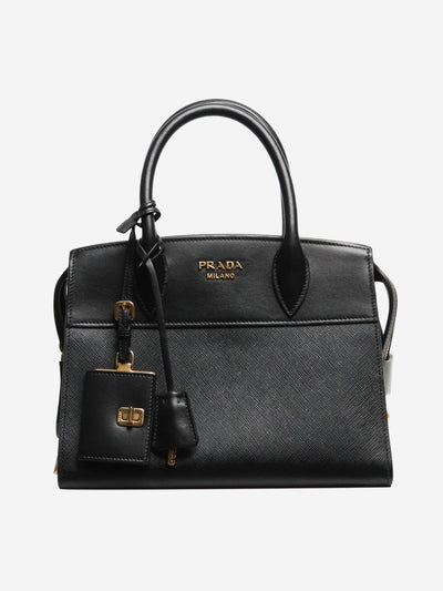 Black Esplanade Saffiano leather Top Handle Bags Prada 