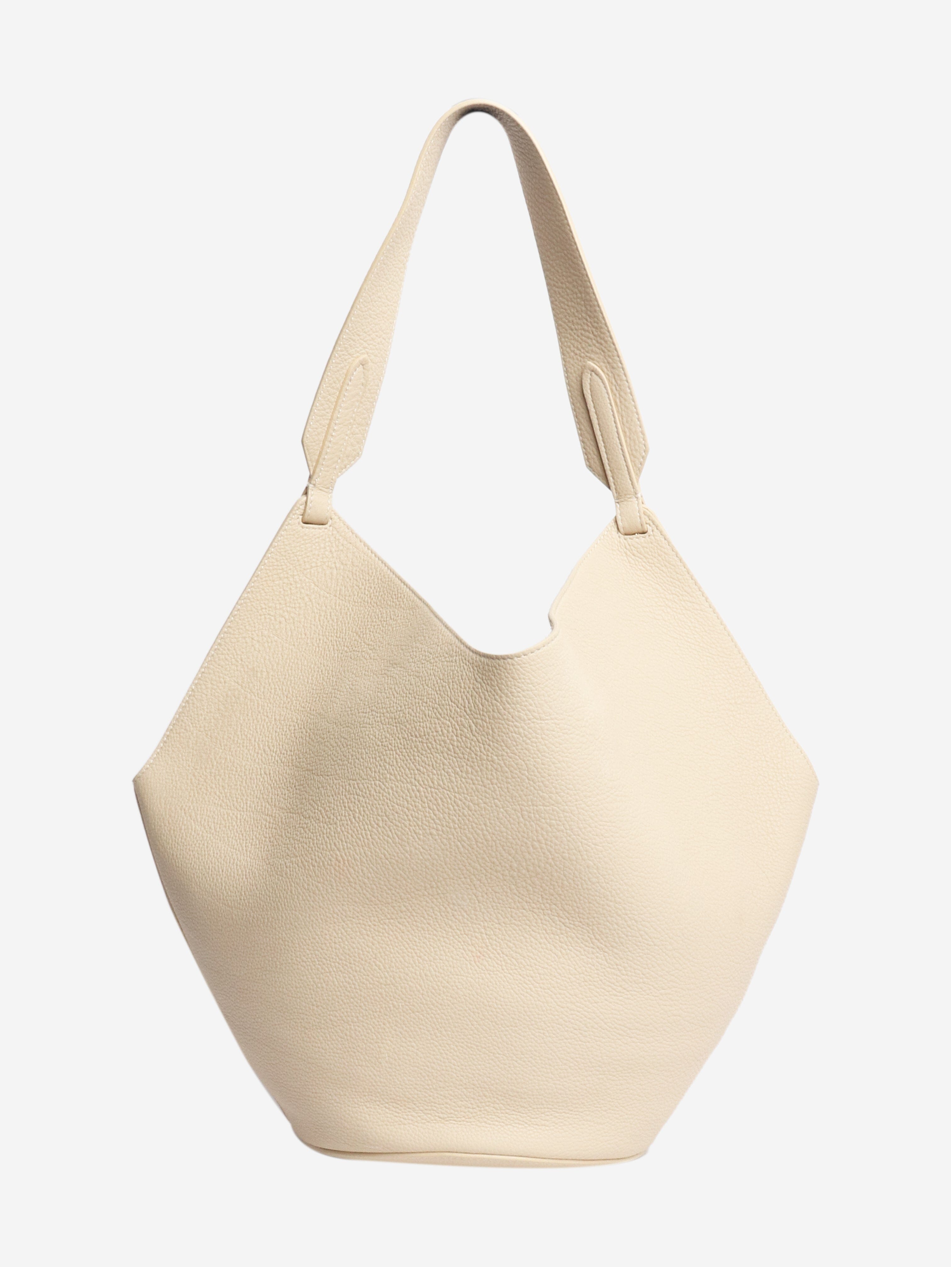 Neutral small Lotus tote Tote Bags Khaite 