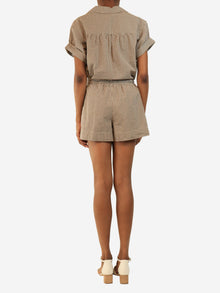 Brown gingham shirt and shorts set - size XS Sets Veronica Beard 