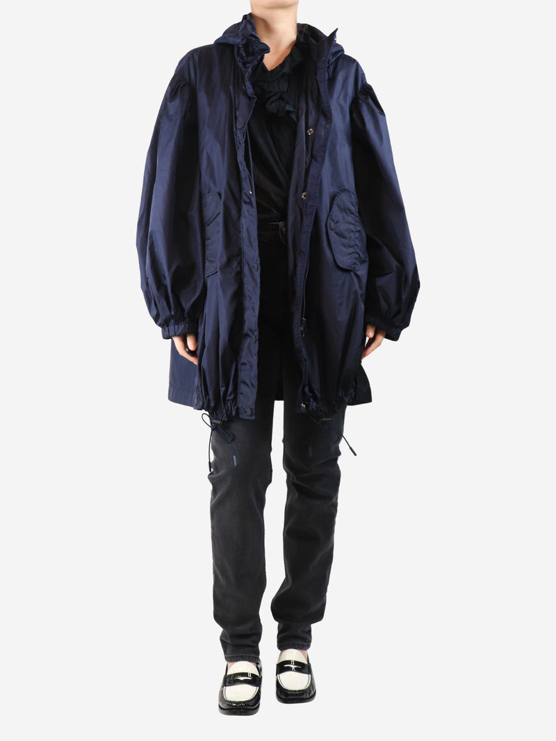 Navy nylon raincoat - size UK 10 Coats & Jackets Simone Rocha 