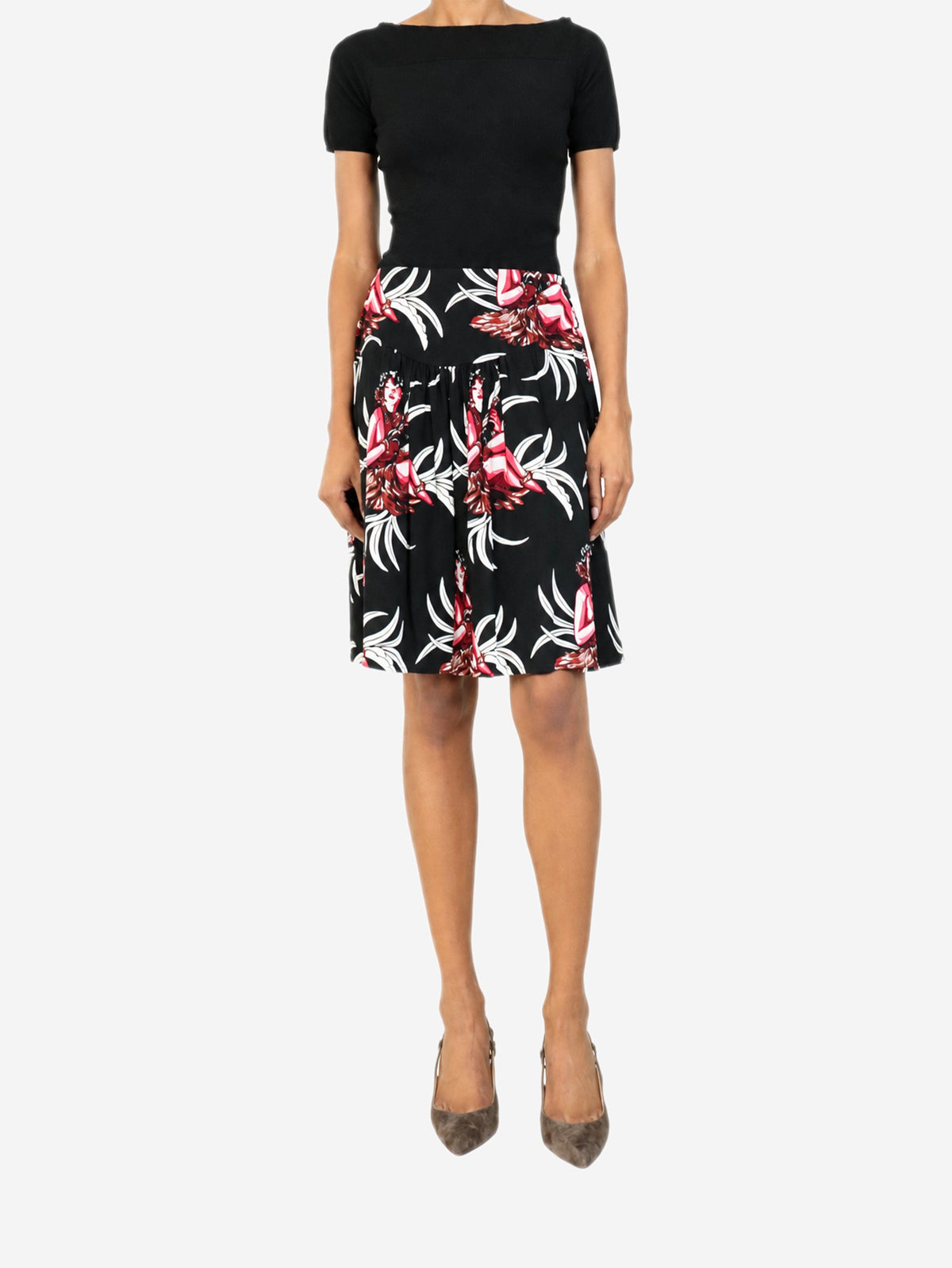 Black SS14 Hula Girl skirt - size UK 8 Skirts Prada 