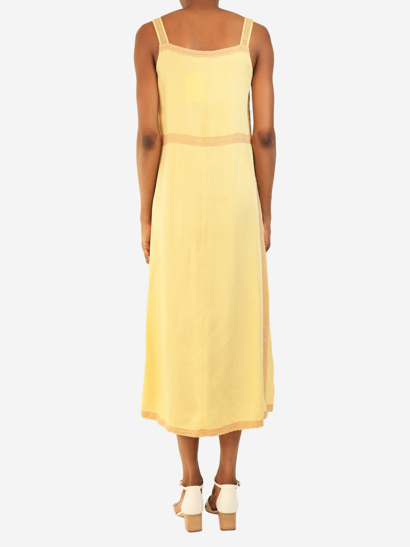 Yellow lace-trim slip dress - size XS Dresses Bimba y Lola 
