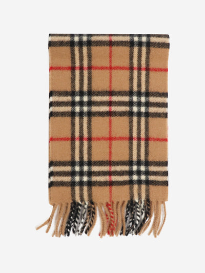 Beige nova check fringed scarf Scarves Burberry 