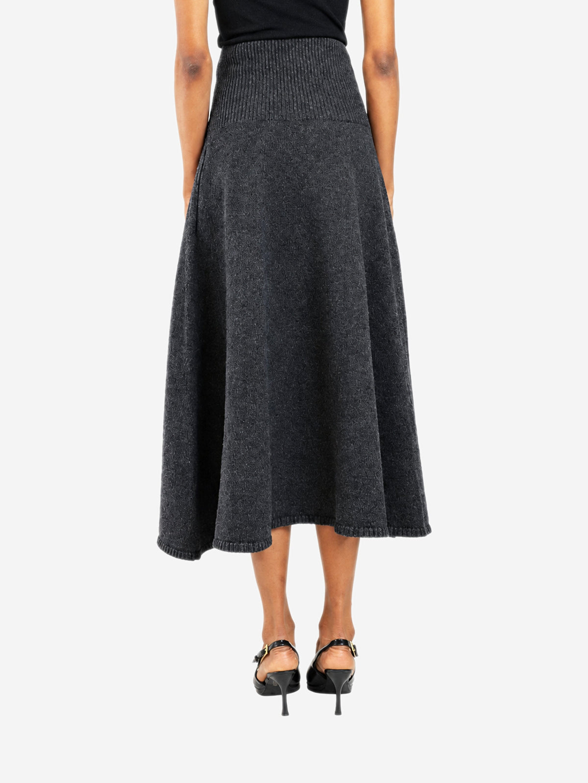 Dark grey wool maxi skirt - size XS Skirts ARAKII 
