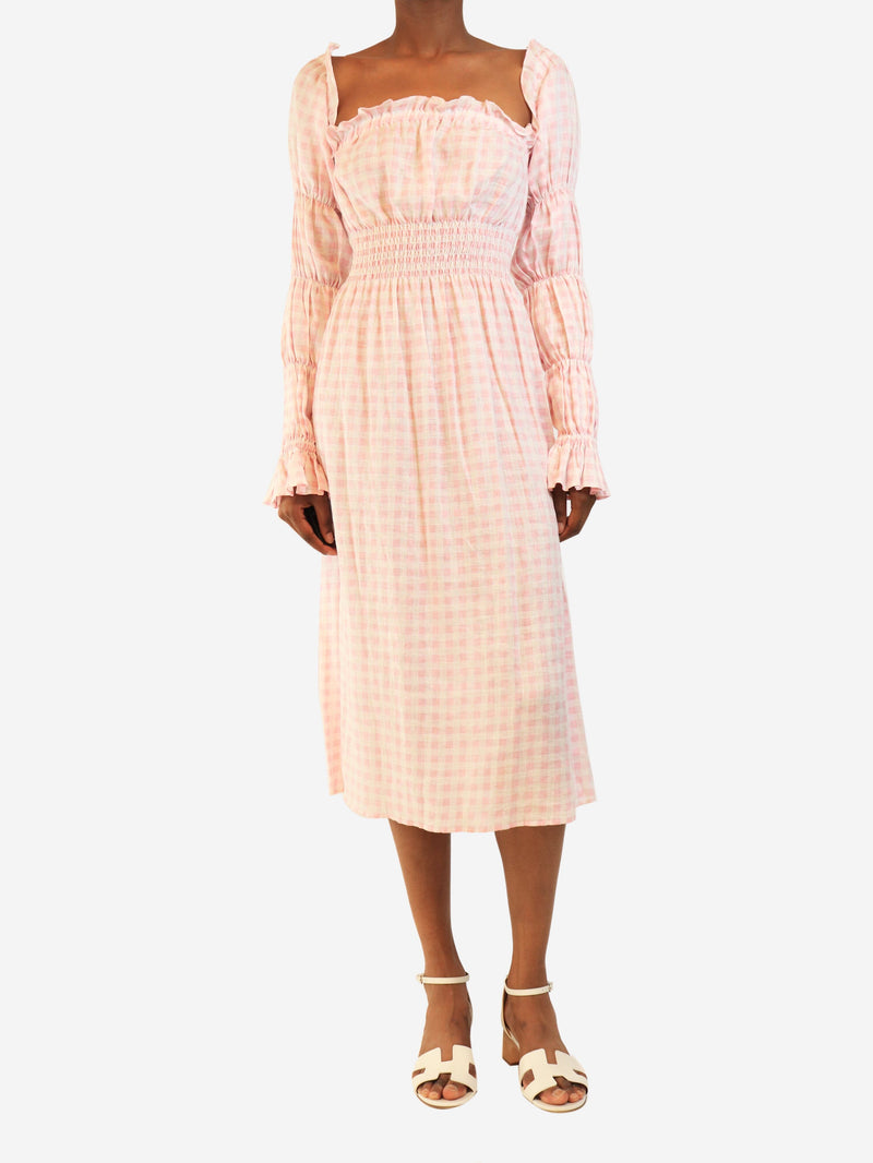 Pink gingham midi dress - size XS Dresses Sleeper 