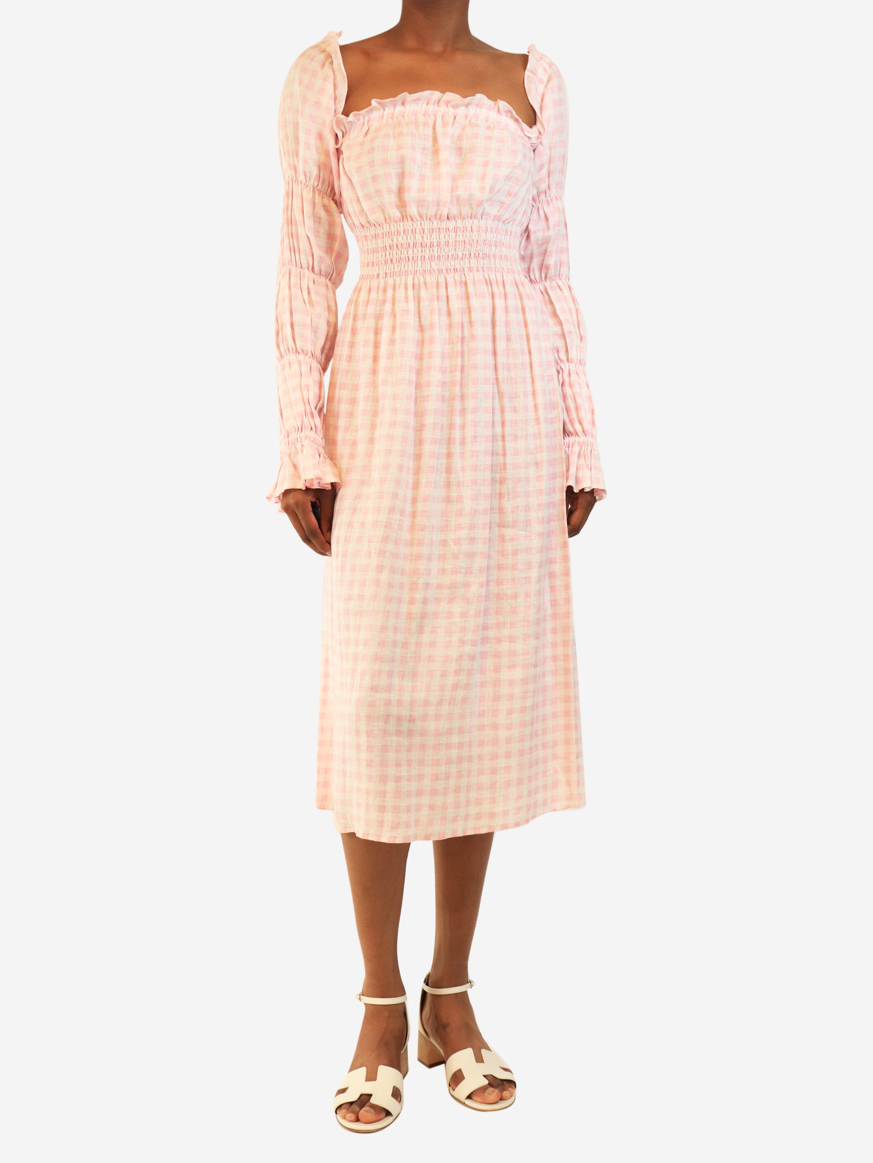Pink gingham midi dress - size XS Dresses Sleeper 