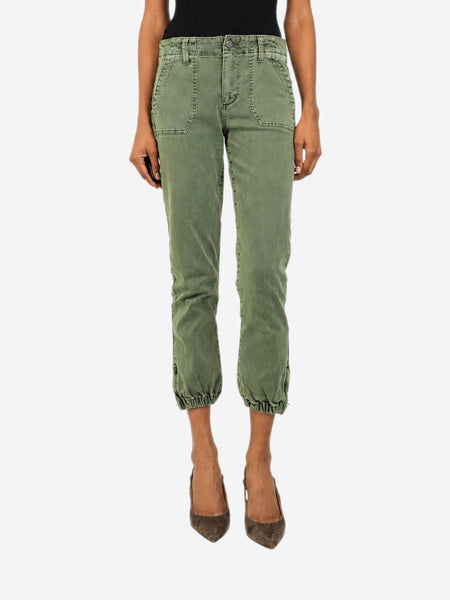 Green cuffed jeans - size UK 6 product image