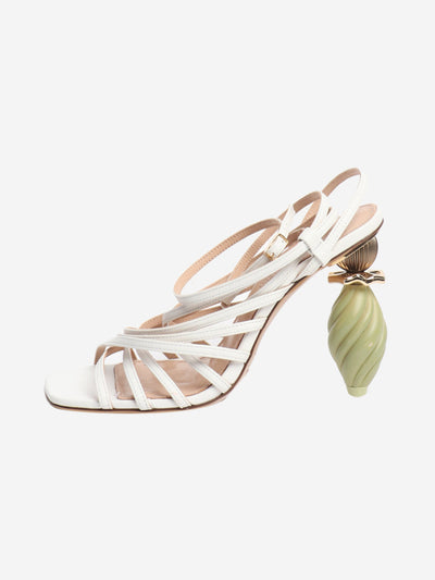 White leather strappy detail heels - size EU 36 (UK 3) Heels Jacquemus 