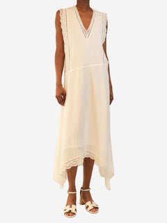 White Rerol asymmetric cotton dress - size S