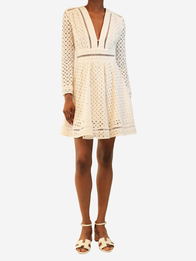 White broderie anglaise dress - size UK 8 Dresses Zimmermann 