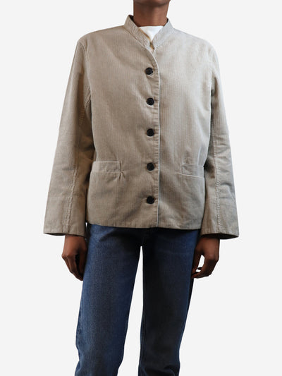 Light grey Angela corduroy jacket - size S Coats & Jackets Aiayu 