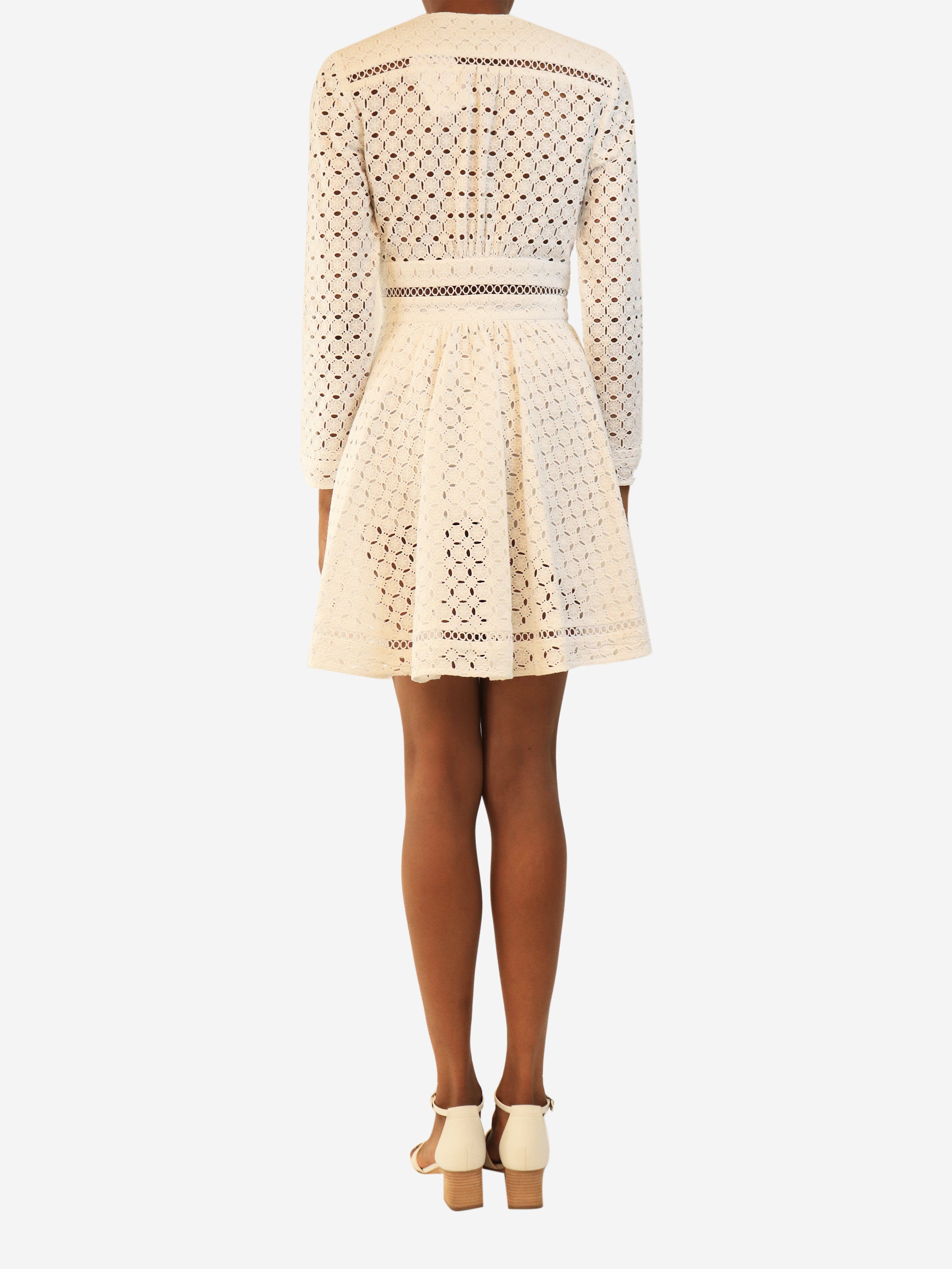 White broderie anglaise dress - size UK 8 Dresses Zimmermann 