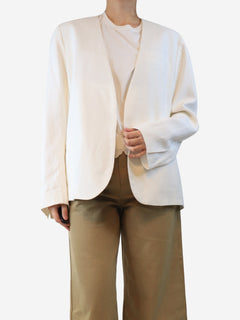 White collarless suit blazer - size UK 12 Coats & Jackets Toteme 
