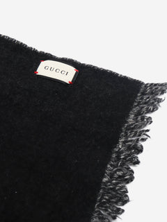 Black diamond logo fringe scarf Scarves Gucci 
