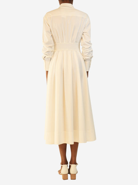 White long-sleeved shirt dress - size UK 4 alternate image
