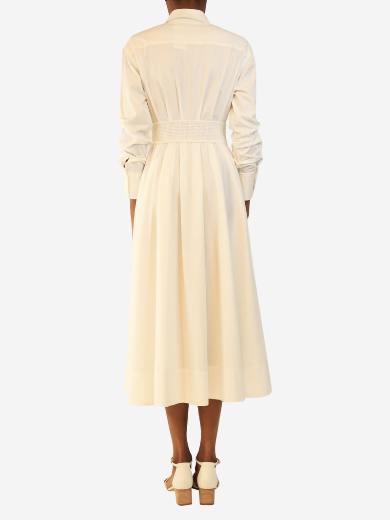 White long-sleeved shirt dress - size UK 4 Dresses Alice + Olivia 