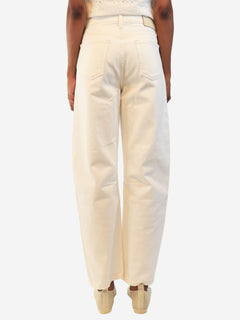 White contrast-stitch barrel-leg jeans - size UK 6 Denim Citizens of Humanity 