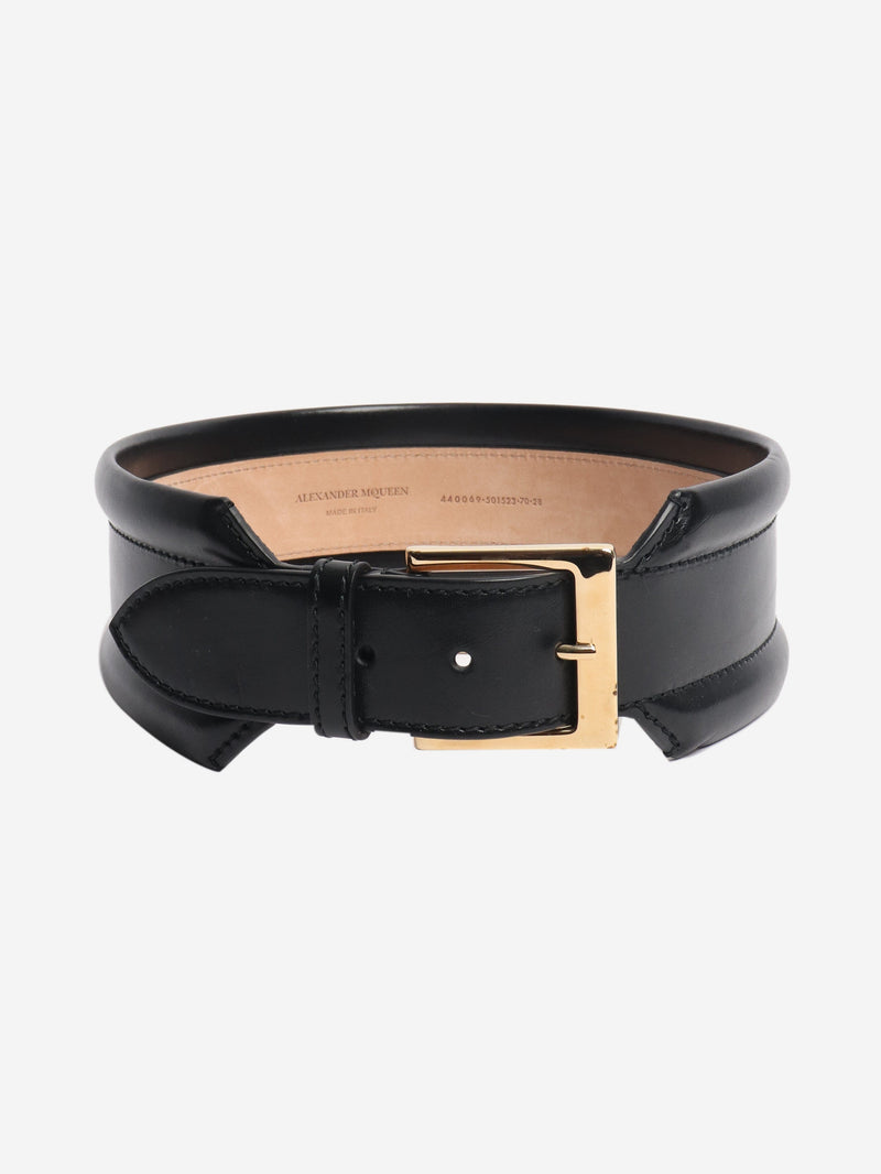 Black wide leather belt Belts Alexander McQueen 