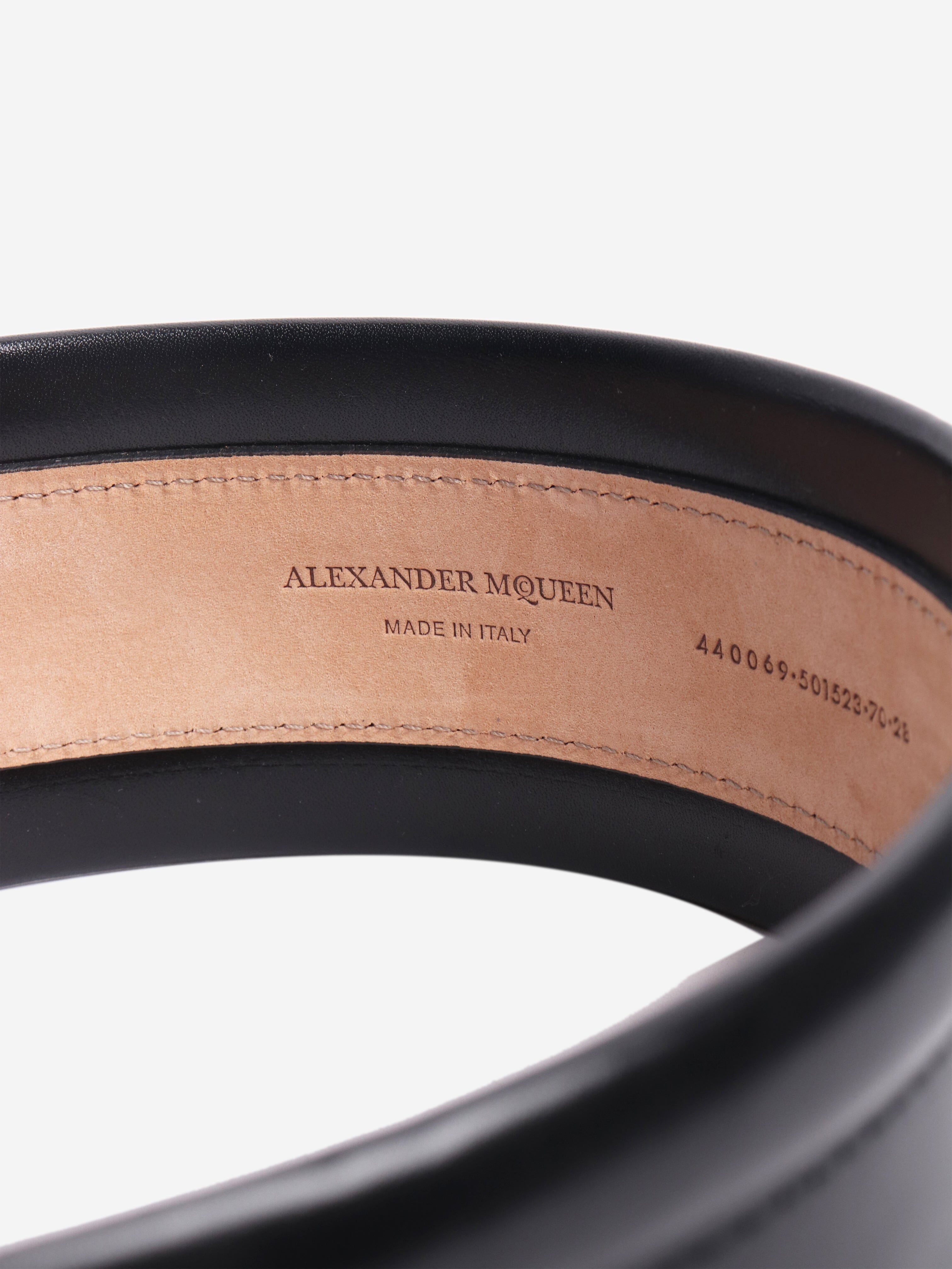 Black wide leather belt Belts Alexander McQueen 