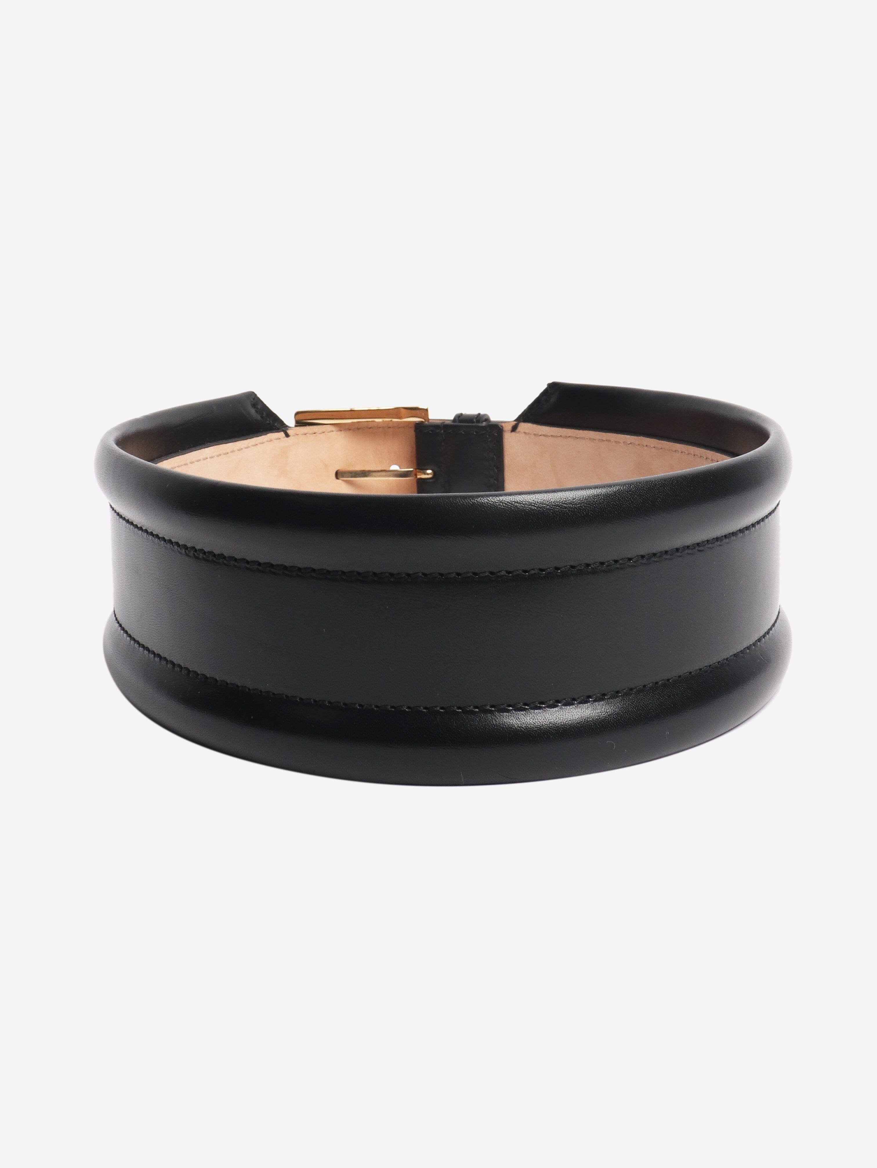Black wide leather belt Belts Alexander McQueen 