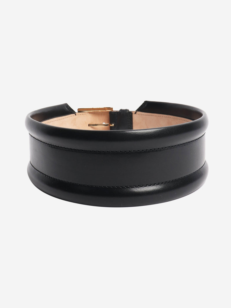 Black wide leather belt Belts Alexander McQueen 