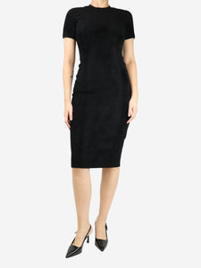 Fendi x Skims Black short-sleeved velvet knit midi dress - size UK 8