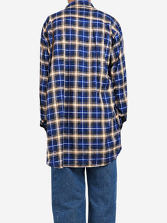 Blue oversized checkered flannel - size UK 6 Tops Balenciaga 