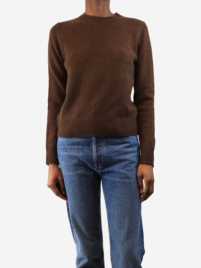 Brown cashmere crewneck jumper - size S Knitwear Co 