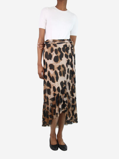 Leopard print wrap skirt - size FR 34 Skirts Ganni 