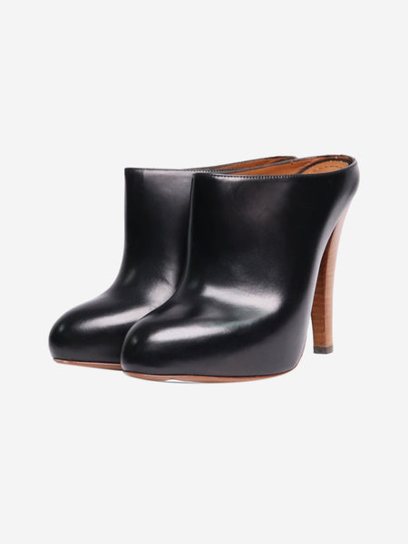 Black leather clog mules - size EU 35 alternate image