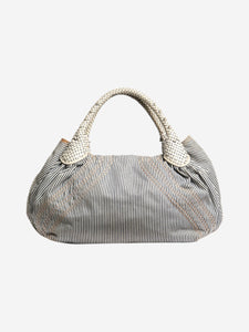Fendi Blue and white spy stripe denim bag