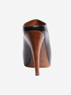 Black leather clog mules - size EU 35 Heels Saint Laurent 