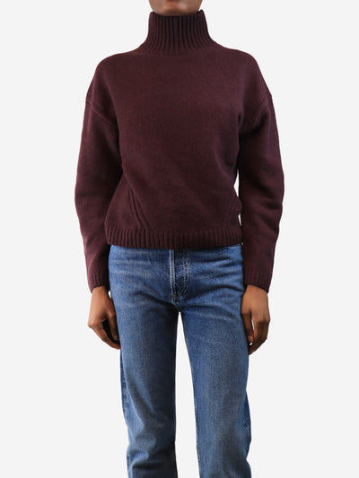 Purple cashmere high-neck jumper - size XS Knitwear Joseph 