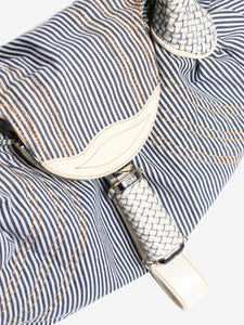 Fendi Blue and white spy stripe denim bag