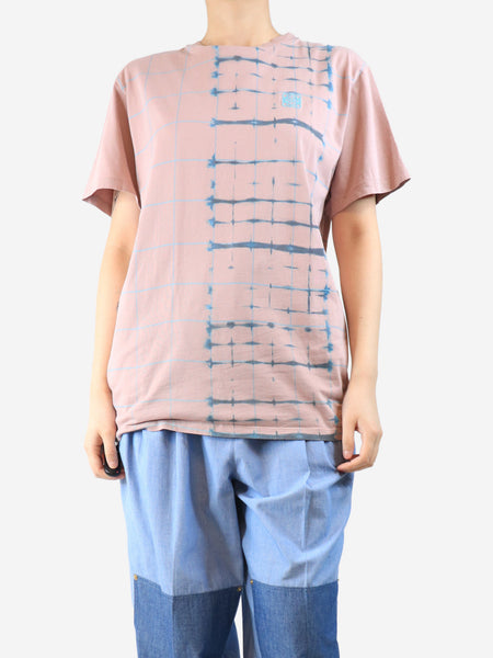 Dusty pink tie-dye t-shirt - size L product image