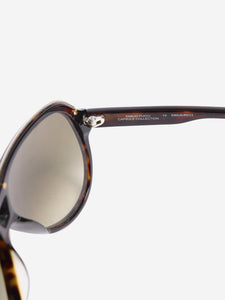 Emilio Pucci Brown tortoise shell aviator sunglasses