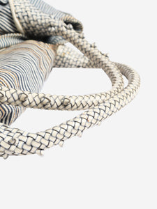 Fendi Blue and white spy stripe denim bag