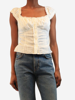 White milkmaid top - size UK 10 Tops Reformation 